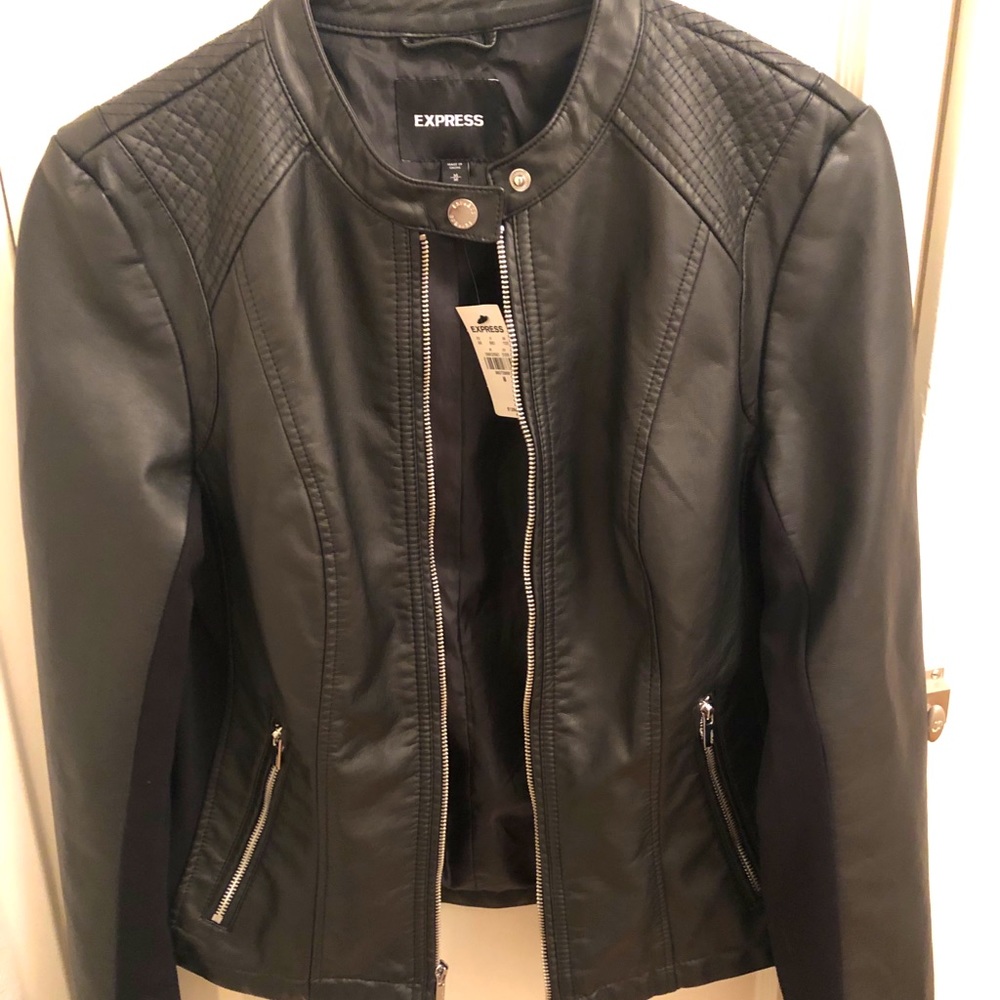 Brand NWT Express Vegan Non Leather Coat - Medium